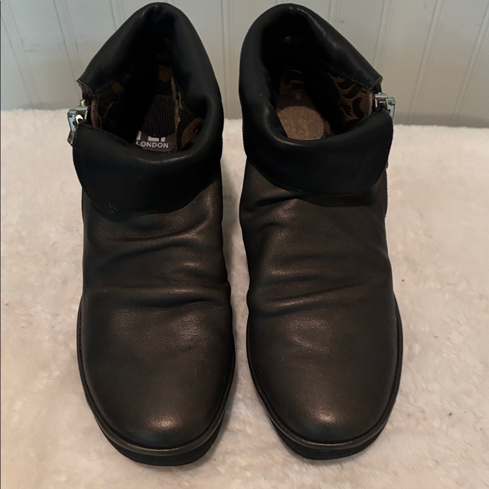 Fly London Yoxi Leather Wedge Ankle Boot Size 39 - Picture 2 of 4